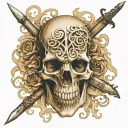 death before dishoner in calligraphy style tattoo design idea