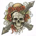 death before dishoner in calligraphy style tattoo design idea