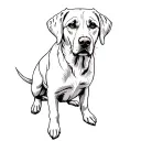 a labrador retriever tattoo design idea