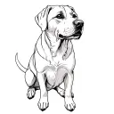 a labrador retriever tattoo design idea