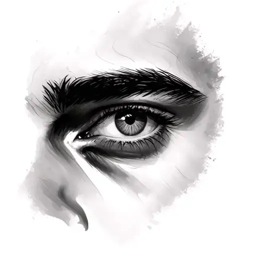 I guarantee with black shadows around 3D his eyes he merging with my exclusive tattoo design idea