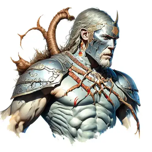 lymphoma represented by a warrior tattoo design idea