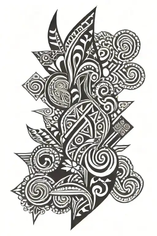 South African tribal patterns tattoo design idea