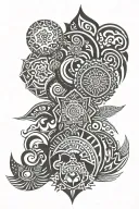 South African tribal patterns tattoo design idea