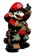 mario ghostbuster tattoo design idea
