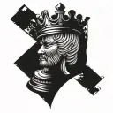 queen chess piece tattoo design idea