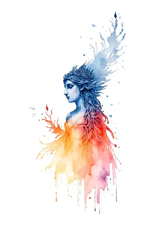 hecate goddess tattoo design idea