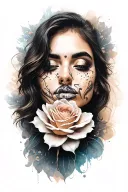 Double Face tattoo design idea