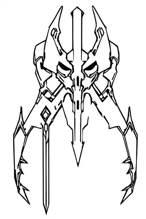 warhammer 40k necron tattoo design idea