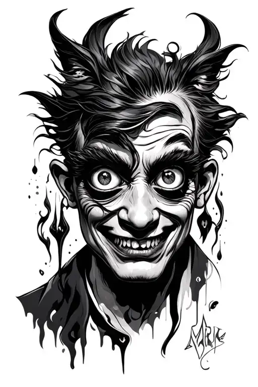 tWeaker with big crazy eyes  tattoo design idea