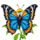 monarchs and milkweed  tattoo design idea