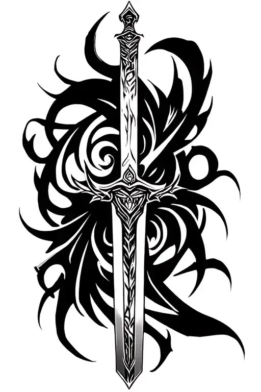 "Kshatriya Dharma Yuge Yuge " SWORD tattoo design idea