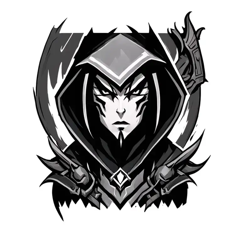 Hoodwink character from Dota 2 tattoo design idea
