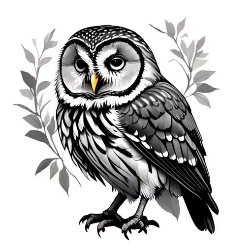 Barred Owl tattoo design idea