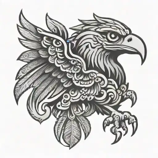mexican eagle tattoo design idea