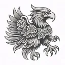 mexican eagle tattoo design idea