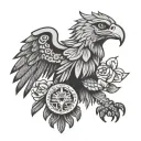 mexican eagle tattoo design idea