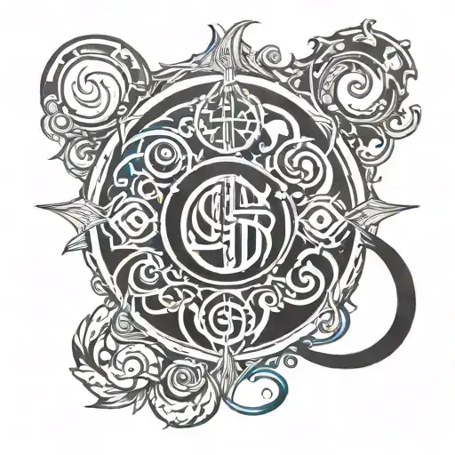 Ambigram tattoo with these two; Reversal and Aperture tattoo design idea