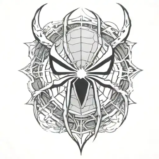 Spider-Man symbol with symbiot tattoo design idea