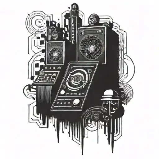 berlin techno music tattoo design idea