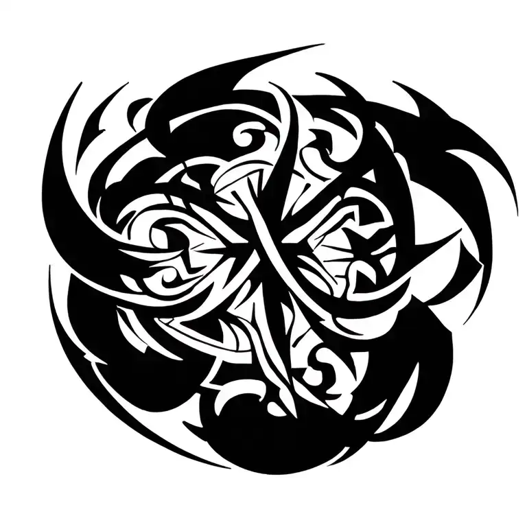 tribal tattoo upper back tattoo design idea