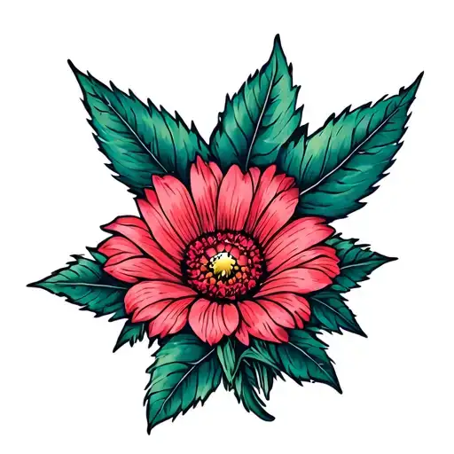 March December July August birth flower tattoo design idea