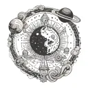 let's go see the universe  tattoo design idea