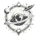 let's go see the universe  tattoo design idea