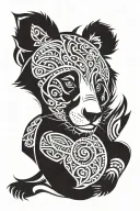 panda bear tattoo design idea