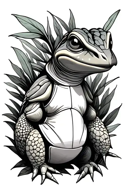 Turtwig Family Arm sleeve tattoo design idea