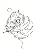 peacock feather  tattoo design idea