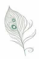 peacock feather  tattoo design idea