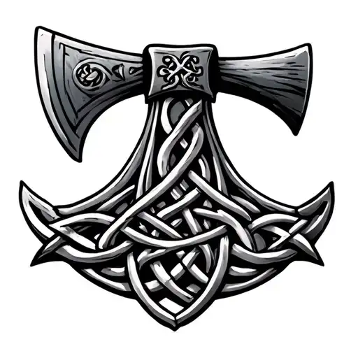 Celtic Axe tattoo design idea