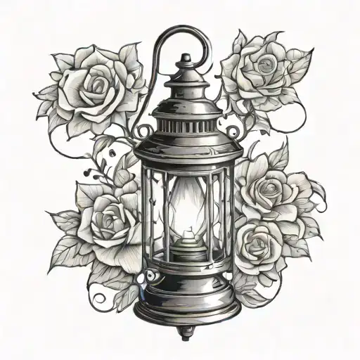 Bible Lantern tattoo design idea