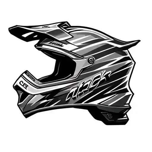 Motocross Helmet tattoo design idea