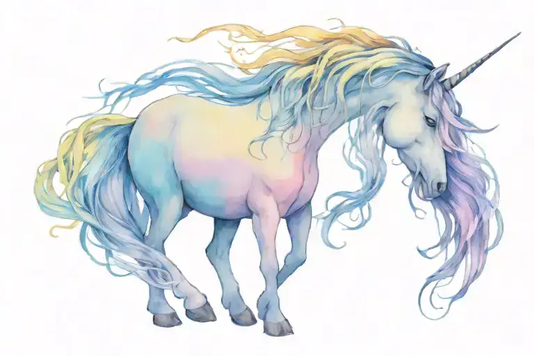 the last unicorn and the band sublime sun tattoo design idea
