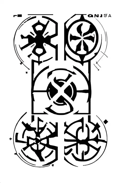 Fallout 4 main faction symbols incorporated into the design tattoo design idea