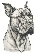 cane corso dog tattoo design idea