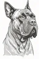cane corso dog tattoo design idea