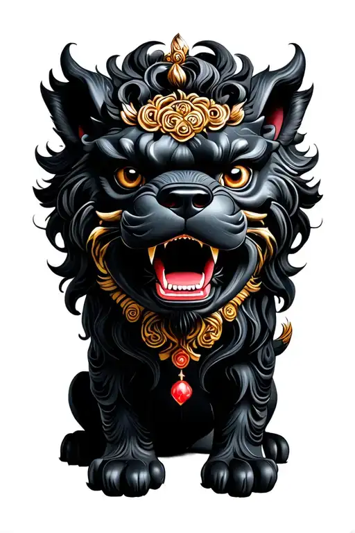 foo dog tattoo design idea