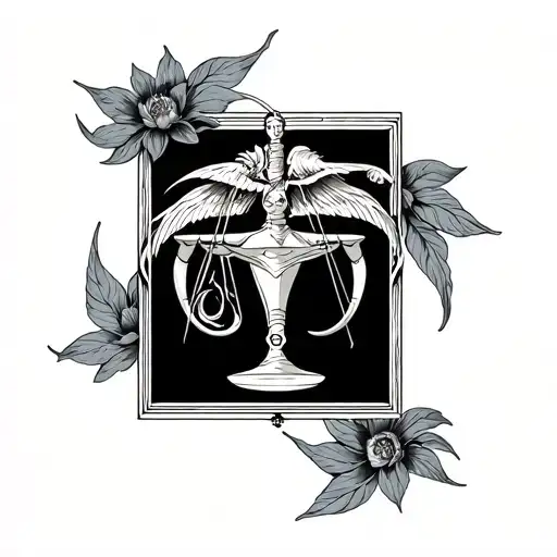 Libra And Aquarius tattoo design idea