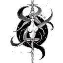 Libra And Aquarius tattoo design idea