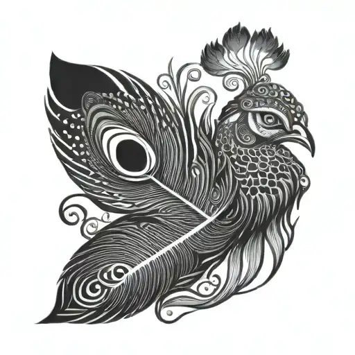 hanuman gada Krishna's peacock Feather tattoo design idea