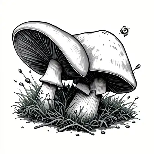 Eminem Mushroom tattoo design idea