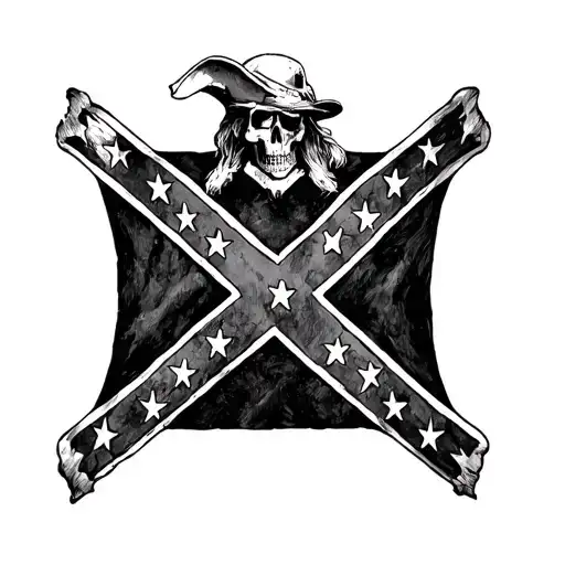 confederate flag tattoo design idea