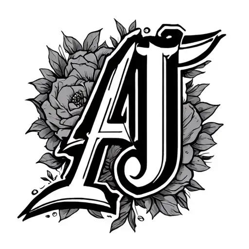 Aj Initials tattoo design idea