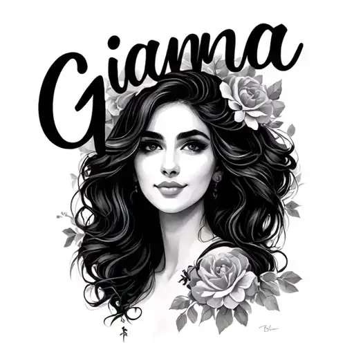 The name Gianna in cursive tattoo design idea