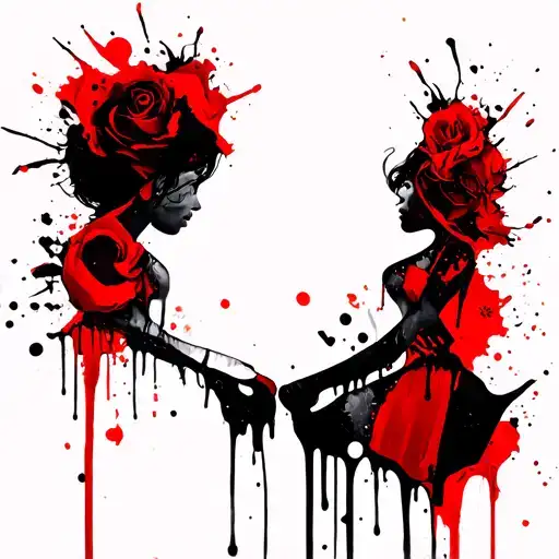 matching love,acceptance and forgivness representations intertwined symbols tattoo design idea