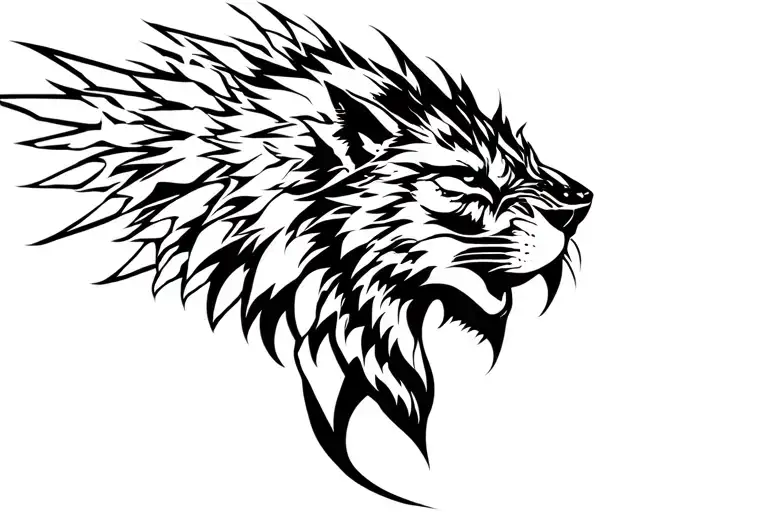 Dante, México, melancholic, warrior, acuarius, black work, warrior and animal tattoo design idea