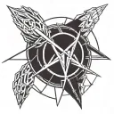 neon genesis evangelion cyber sigil tattoo design idea